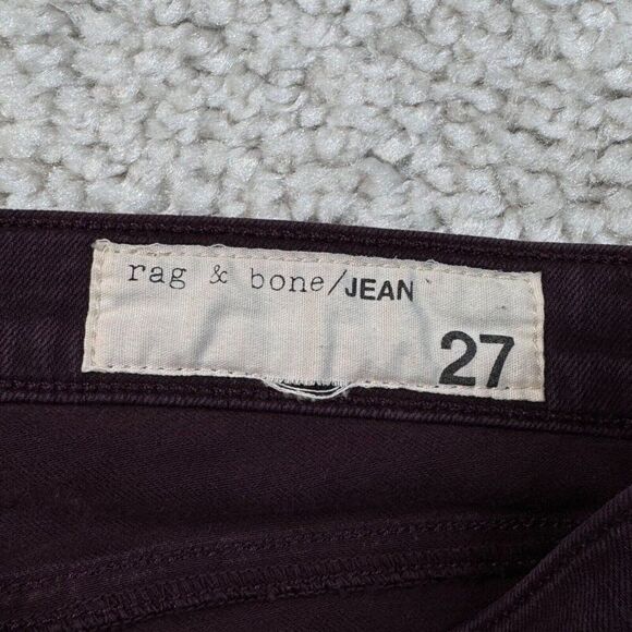 Rag & Bone Skinny Jean Wine Maroon Purple - Picture 4 of 10